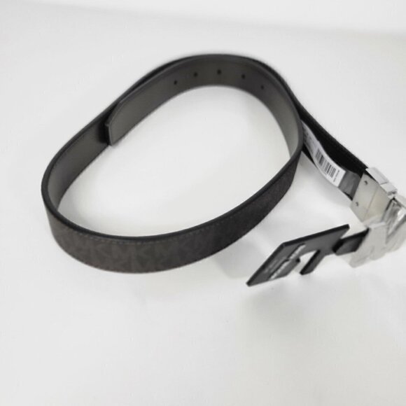 Michael Kors Signature Belt, Reversible Logo Brown/Plain Brown Size 34 or M - Picture 12 of 16